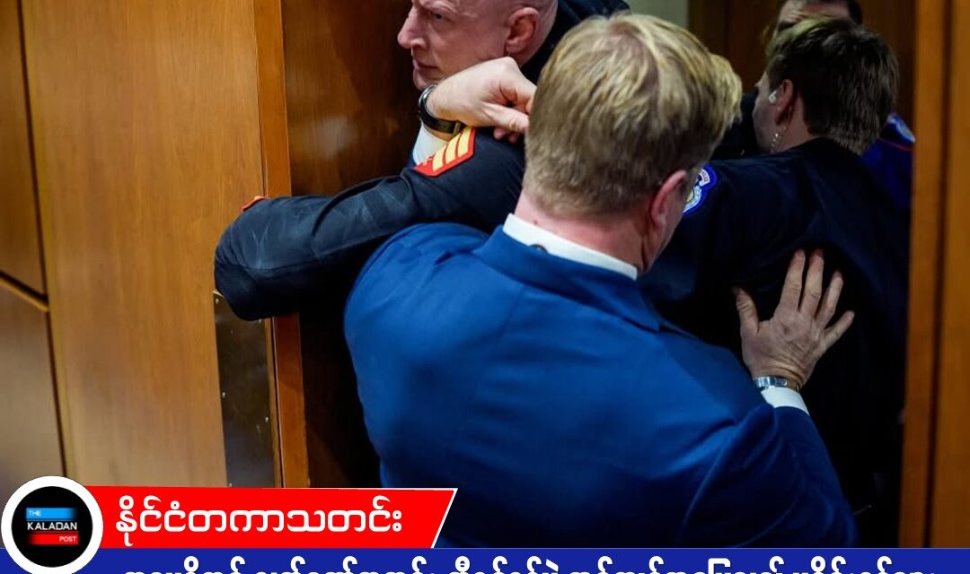 အမေရိကန် လွှတ်တော်အတွင်း အီရန်စစ်ပွဲ ဆန့်ကျင်ဆန္ဒပြသည့် မရိန်းစစ်သားဟောင်းတစ်ဦးကို ရဲတပ်ဖွဲ့က အင်အားသုံး ဖယ်ရှား